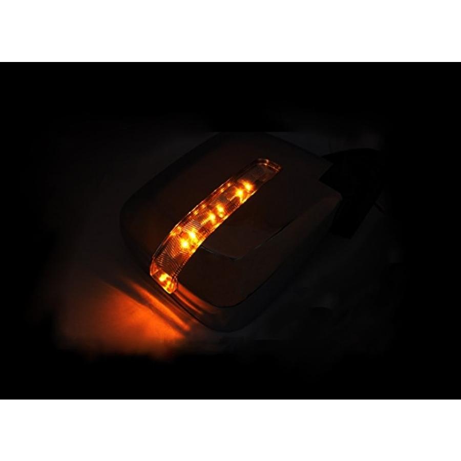ニッサン E25 ドアミラー LED メッキ 電動格納式 E25 キャラバン 後期 電動格納式 LED付き メッキ ドア ミラー