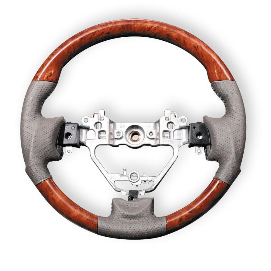 ステアリング エブリイワゴン DA17W スズキ ガングリップタイプ 茶木目 ブラウンウッド | 