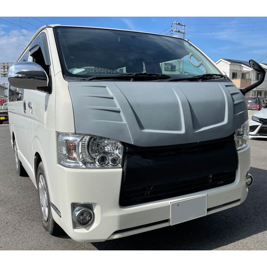 ハイエース 200系 標準用 エアロ ボンネット FRP製 未塗装 バッド 