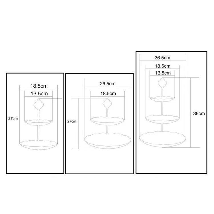 ヨーロッパ式 ケーキスタンド ディスプレイ ケーキトレー 陶磁器 セラミック 2/3段重ねの果物皿 ケーキ棚 デザート台 家庭用 ケーキスタンド 果物｜partsstore｜11