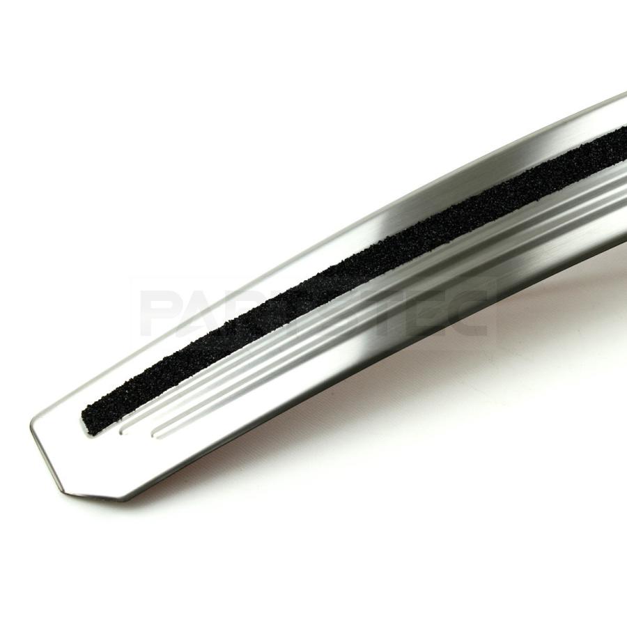 ハイエース 200系 LED スカッフプレート ブルー 左右セット ステンレス