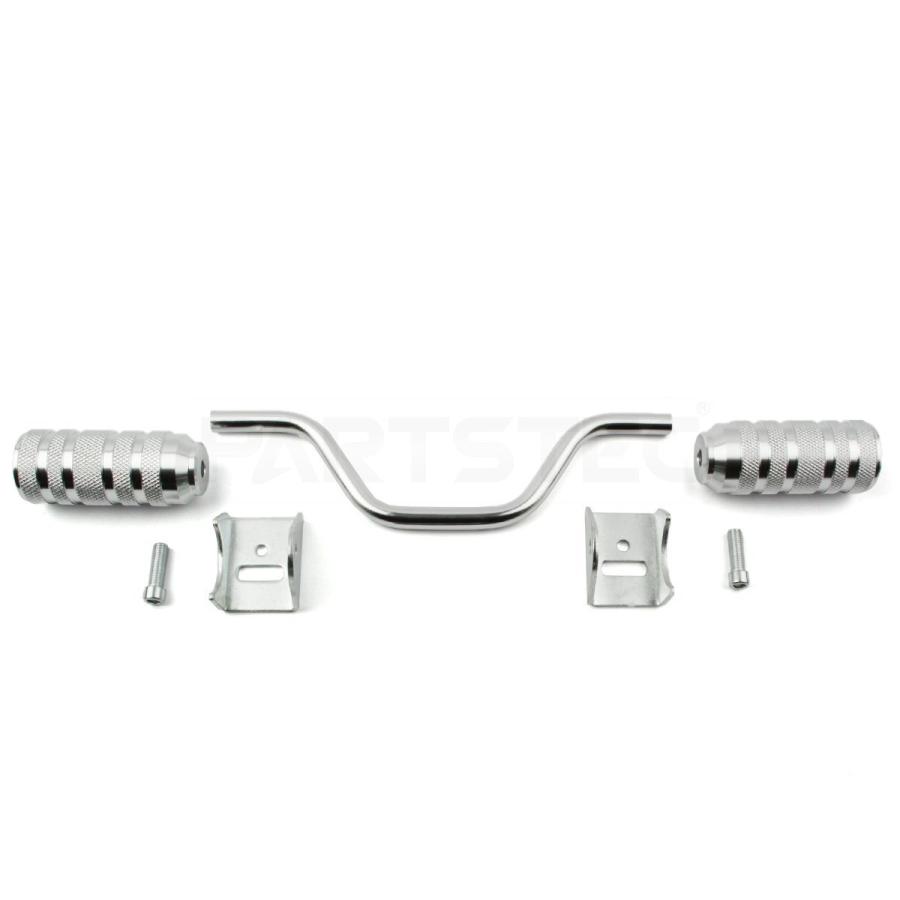 バイク 汎用 アルミ フットステップ シルバー 銀 ズーマー