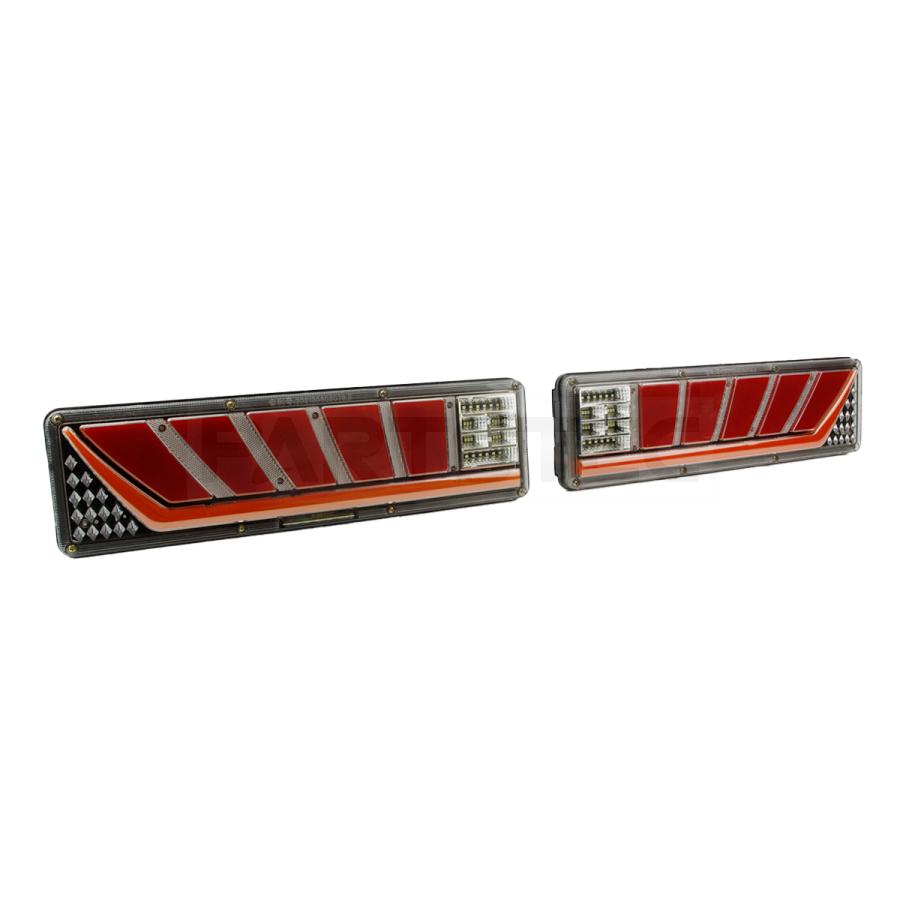 汎用 24V トラック用 LEDテールランプ 左右セット ファイバー点灯