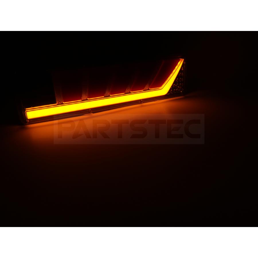 トラック LEDテールランプ 24V シーケンシャルウインカー 薄型 左右セット 汎用 24V トラック用 LEDテールランプ 左右セット ファイバー点灯
