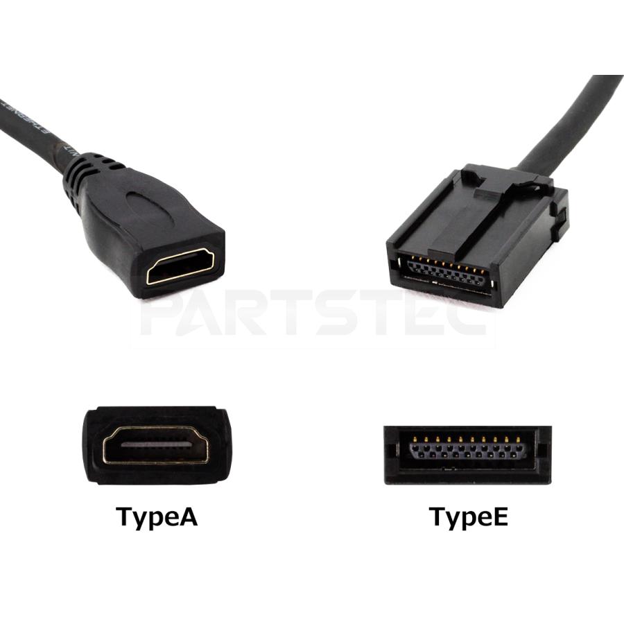 HDMI 変換ケーブル タイプE を タイプA 接続 アダプター コード