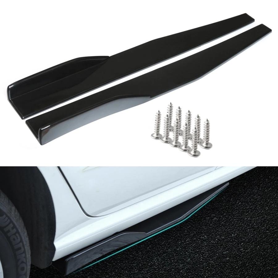 サイドカナード 汎用 75cm ビス付 ブラック 黒 左右セット アンダー