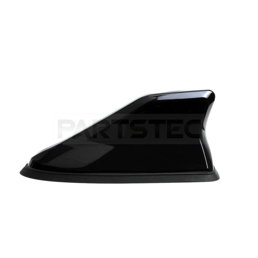 シャークアンテナ ブラック 黒 ブースター内蔵 ブラックラバー