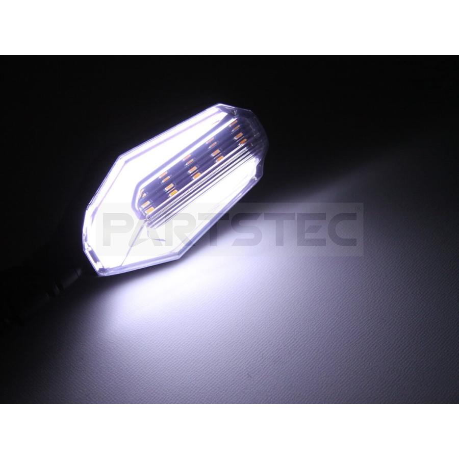 バイク ウインカー 汎用 LED アンバー ポジション デイライト ホワイト