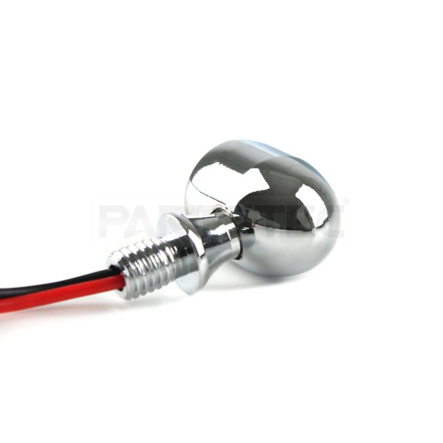 バイク LED ウインカー 汎用 メッキ ミニウィンカー 極小 2個 カフェ