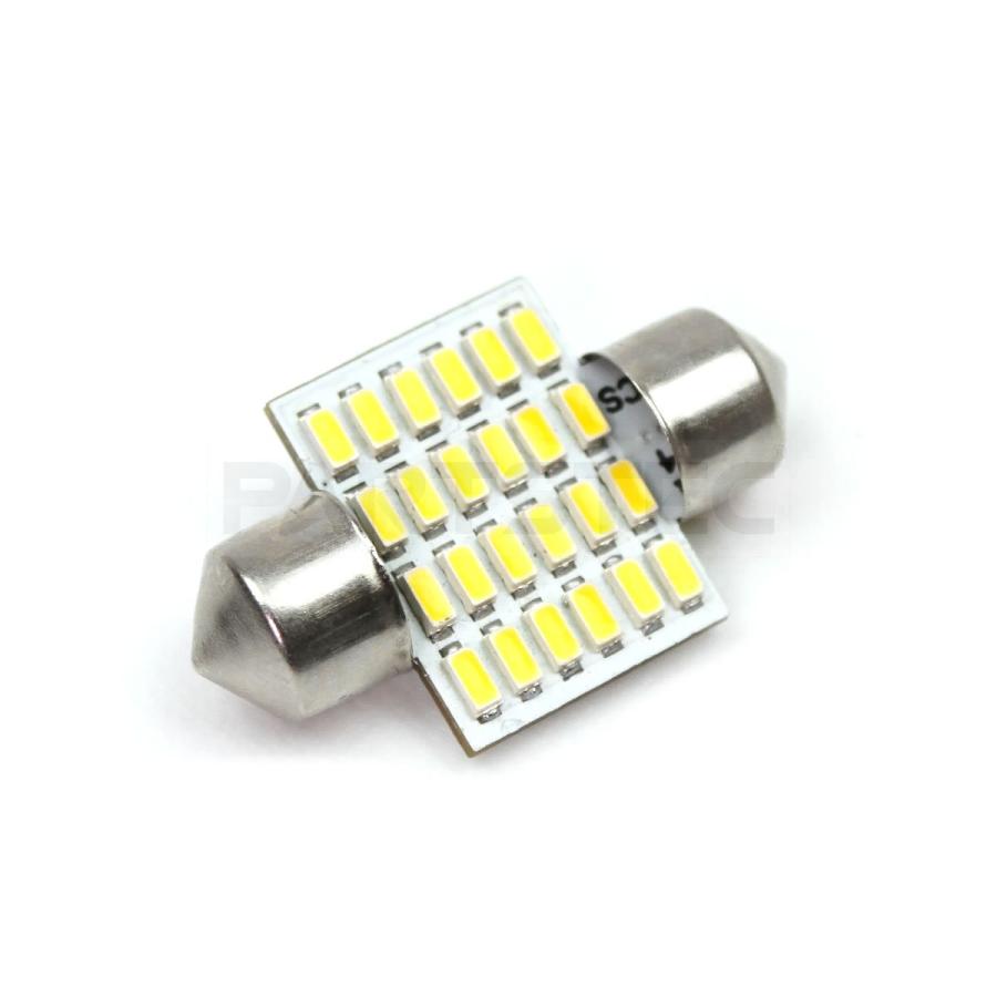 T10×31mm LEDバルブ ホワイト 白 2個 12V 汎用 室内灯 ルームランプ ナンバー灯 ライセンスランプ 車内灯 カーテシ ラゲッジ 他 / 14-45x2 G-1｜partstec｜03