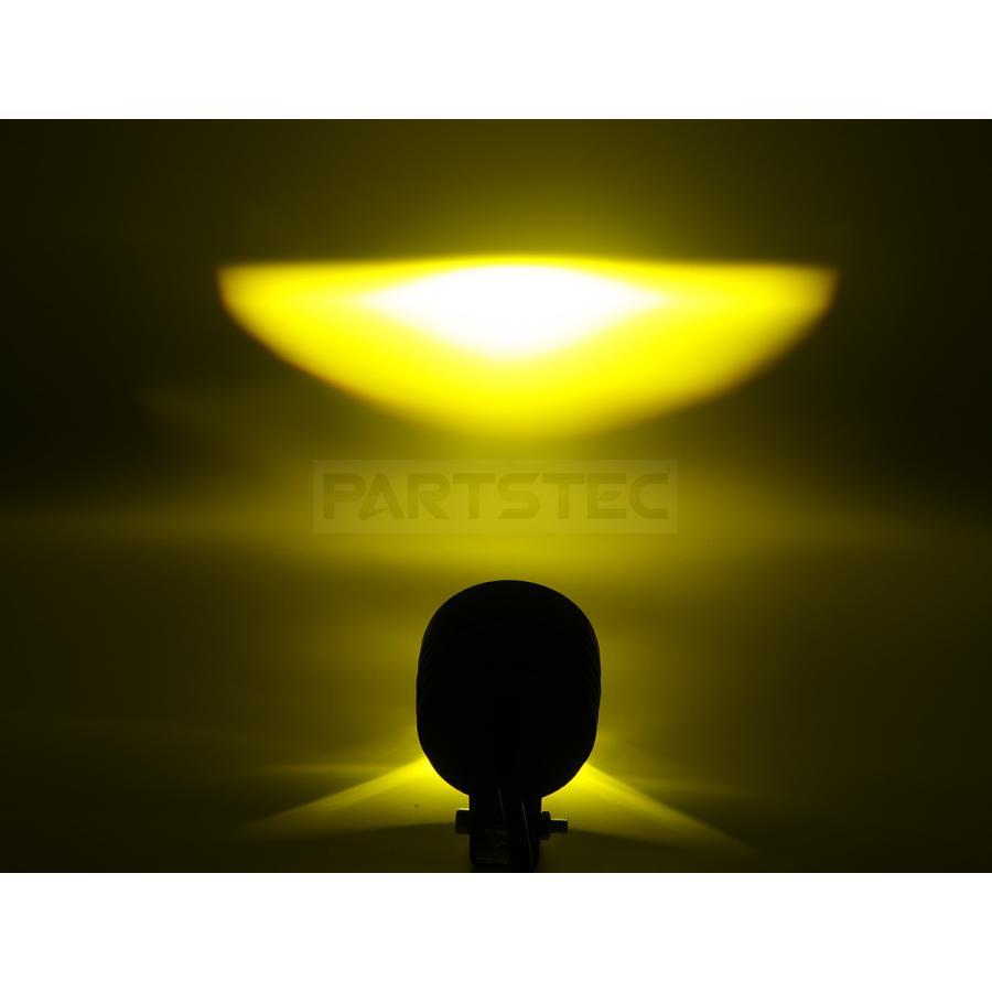 バイク用 12V 24V 対応 LED フォグランプ 2個セット ホワイト イエロー