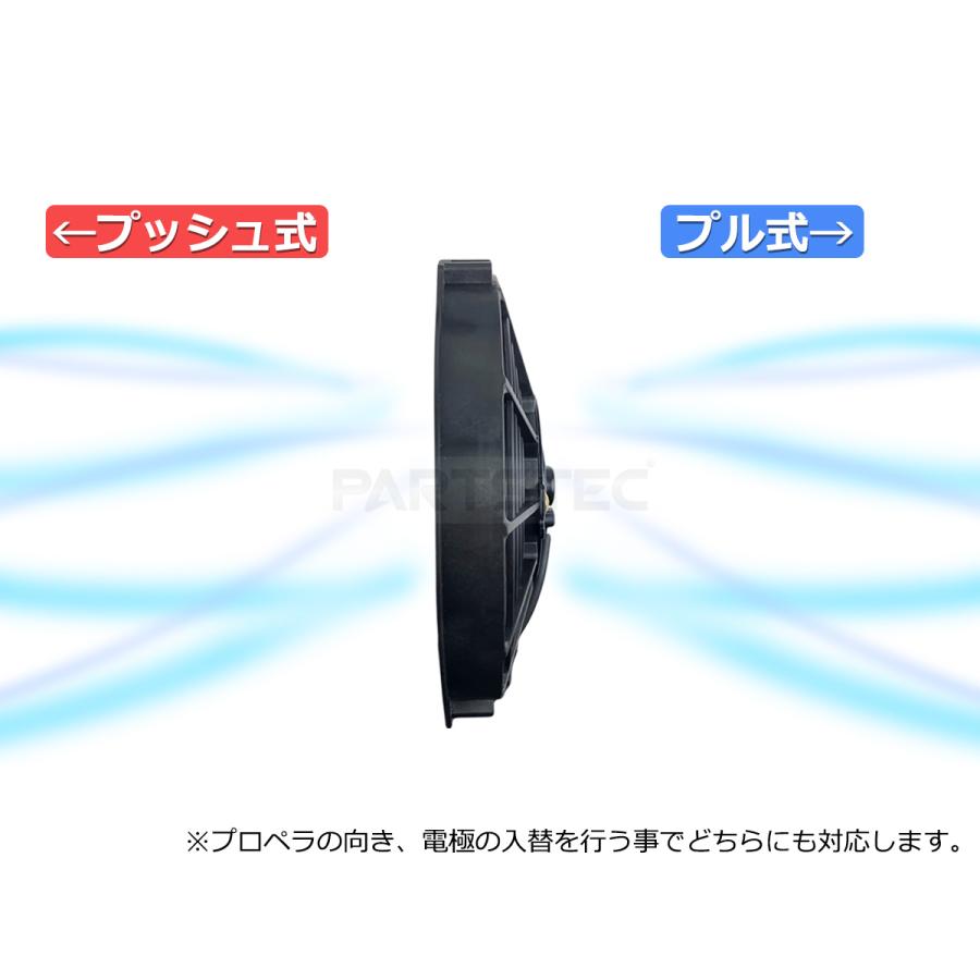 12インチ 汎用 電動ファン 薄型 プッシュ/プル 兼用 12V ラジエーター