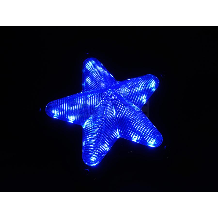 LED サイドマーカー 星型 メッキ ブルー 青 12V 24V 兼用 2個セット