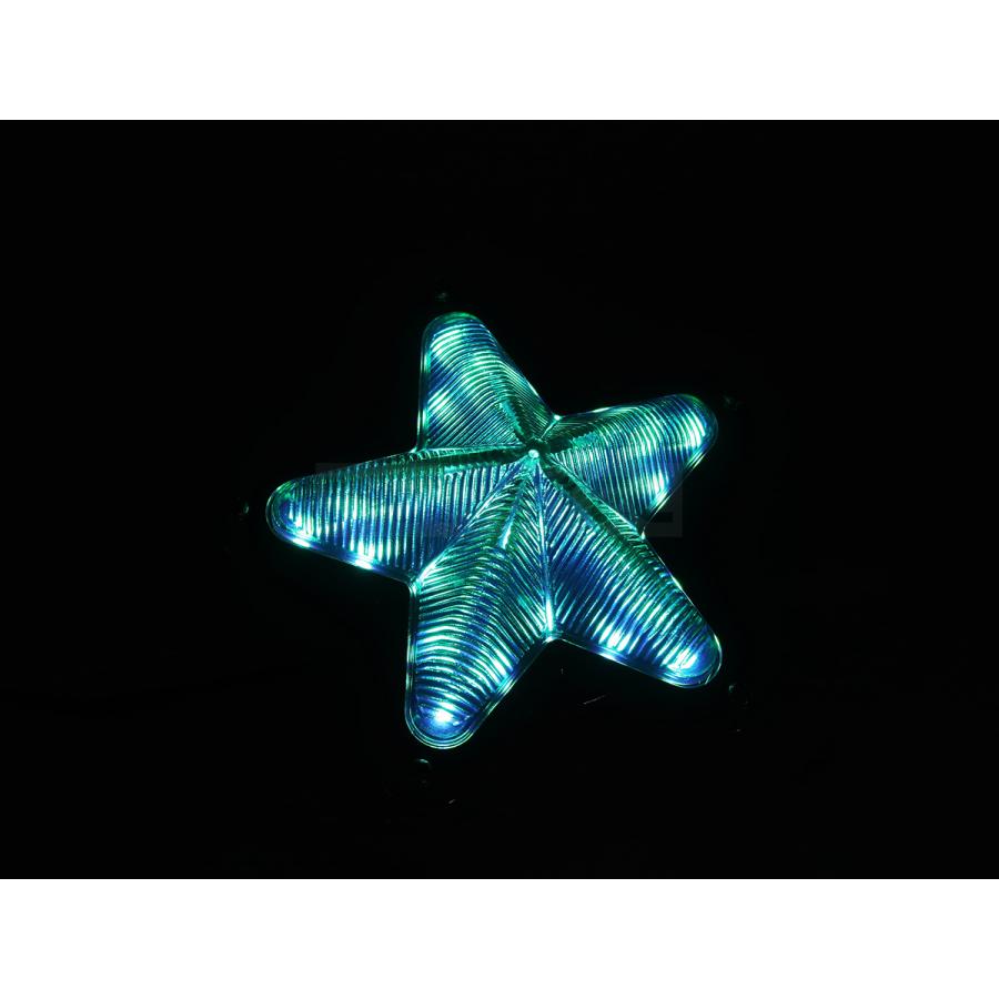 星型LEDライトセット（緑・青） LED サイドマーカー 星型 メッキ グリーン 緑 12V 24V 兼用 2個セット