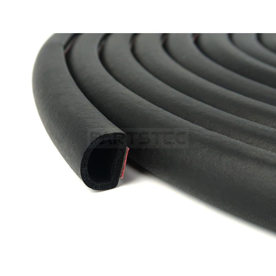 D型ゴム 大型 14×12mm 長さ 5m ドアモール ウェザーストリップ 車用