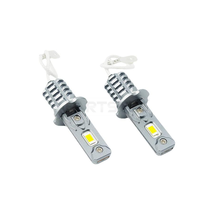 6000LM H3 LED バルブ 2個セット 12V 24V 兼用 100W級 イエロー 黄色
