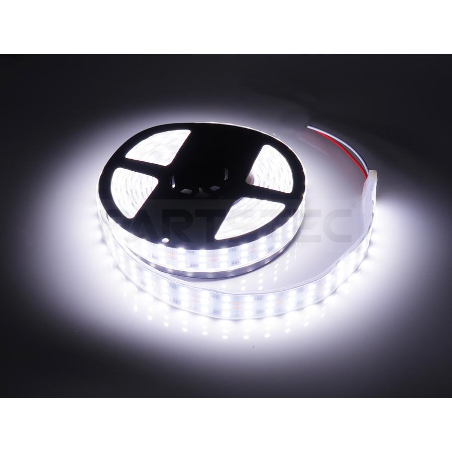 12V LED テープライト 5m 白 ホワイト SMD5050 3列 防水 劣化防止 