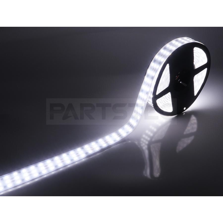 12V LED テープライト 5m 白 ホワイト SMD5050 3列 防水 劣化防止 