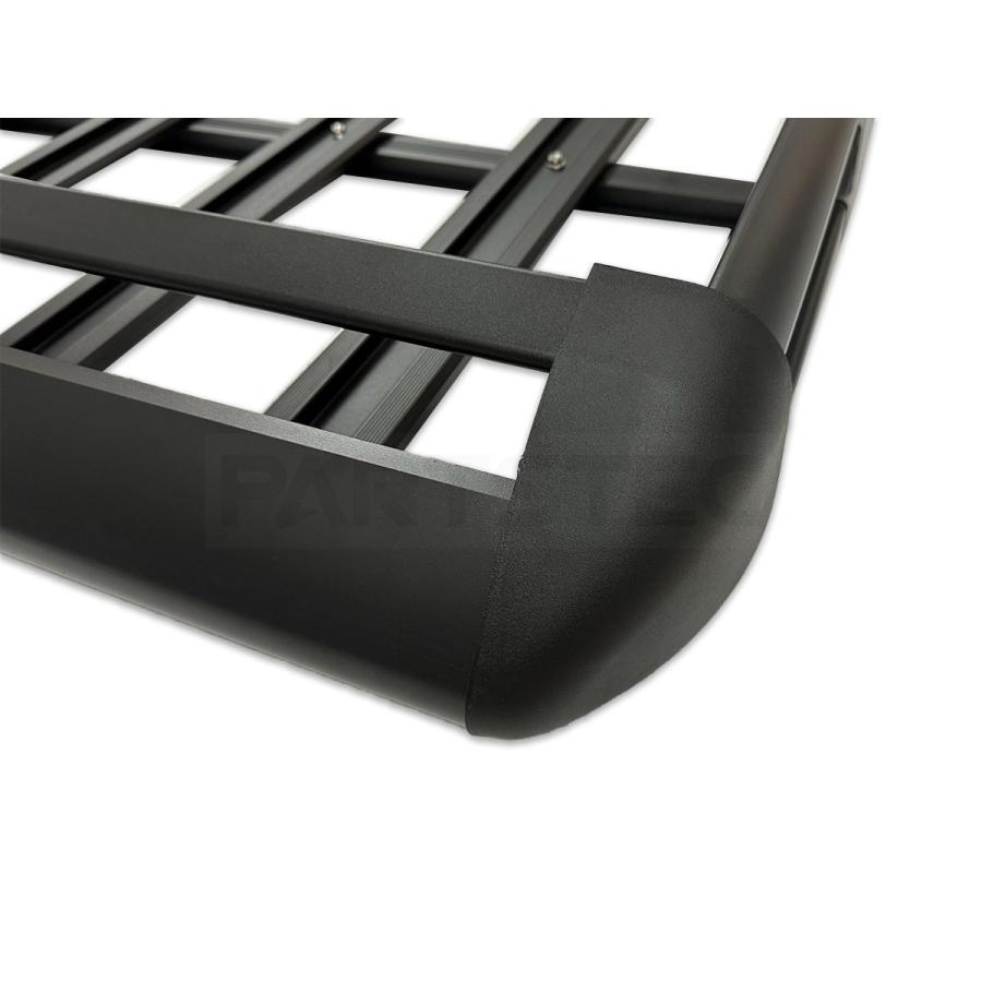 ルーフラック 160cm ブラック 黒 ルーフキャリア アルミ 汎用 カゴ