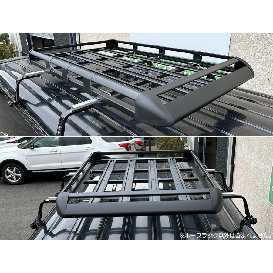 ルーフラック　カーゴラック　160CMサイズ　アルミ（黒） ルーフラック 160cm ブラック 黒 ルーフキャリア アルミ 汎用 カゴ