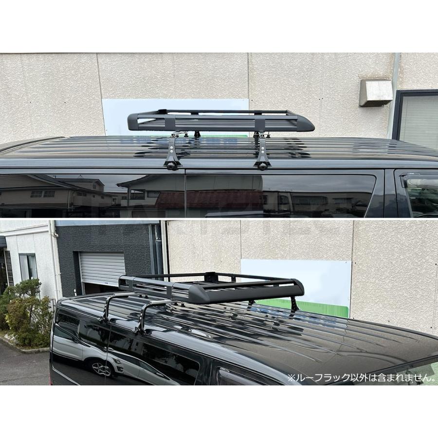 ルーフラック 140cm ブラック 黒 ルーフキャリア アルミ 汎用 カゴ