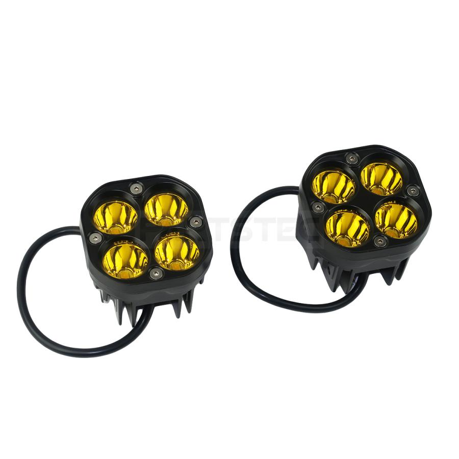 12V 24V 40W LED ワークライト 黄色 イエロー 2個セット 防水 12V 24V 40W LED ワークライト 黄色 イエロー 2個セット 防水