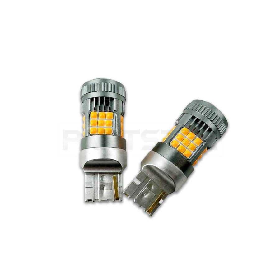 新品　アンバー 車検対応 800lm T20 LEDバルブ T20兼用 ピンチ部 T20 LED バルブ シングル ピンチ部違い アンバー 4個セット ハイフラ