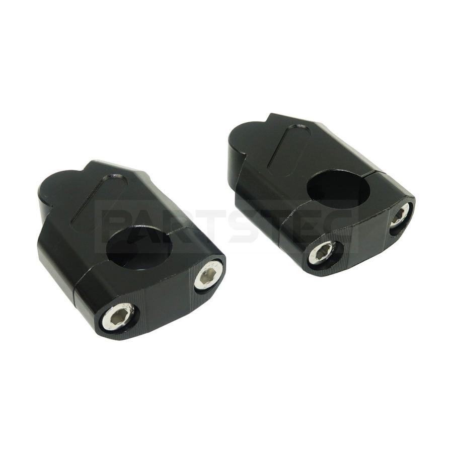 バイク ハンドル クランプ セットバック アルミ ブラック 22.2mm φ22.2