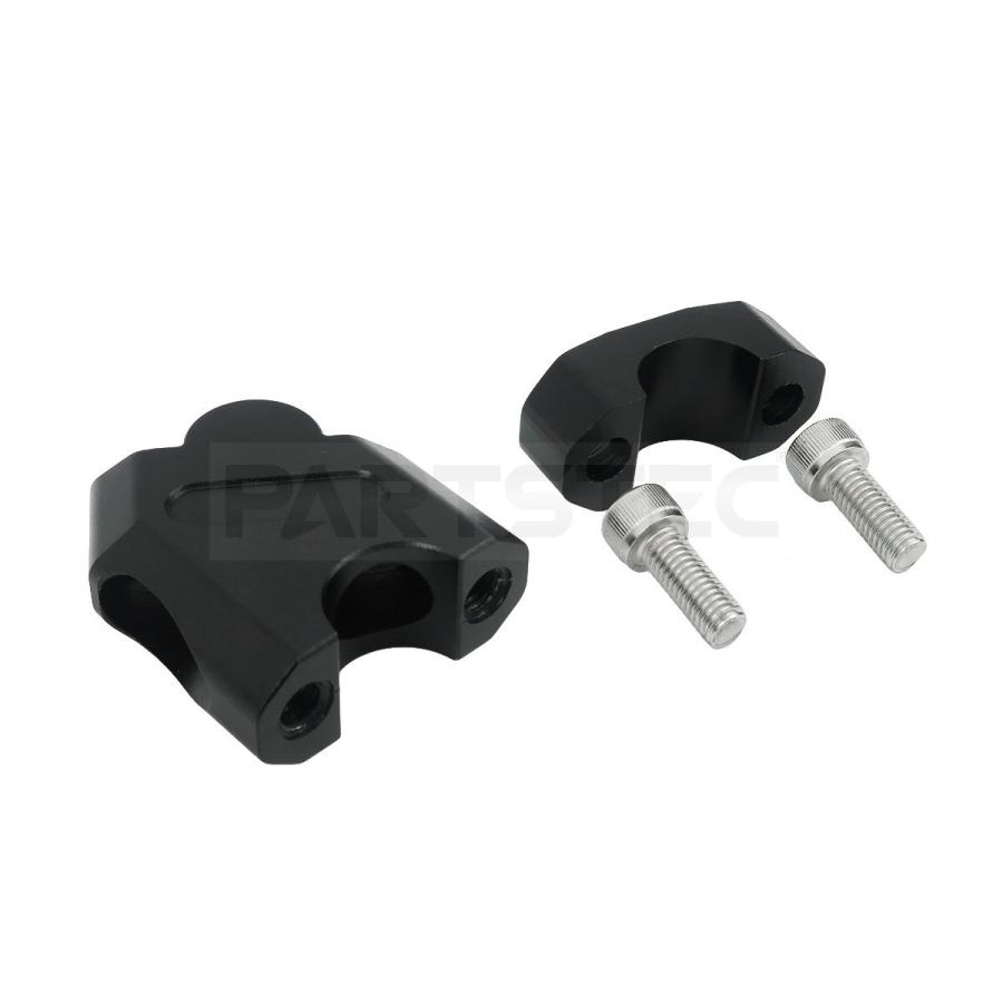 バイク ハンドル クランプ セットバック アルミ ブラック 22.2mm φ22.2