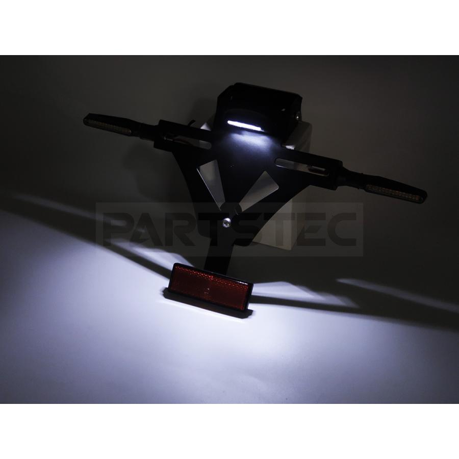 バイク 汎用 フェンダーレスキット ナンバープレート LED ナンバー灯