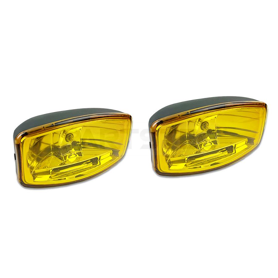 24V 汎用 トラック オーバル フォグランプ イエローレンズ 2個セット