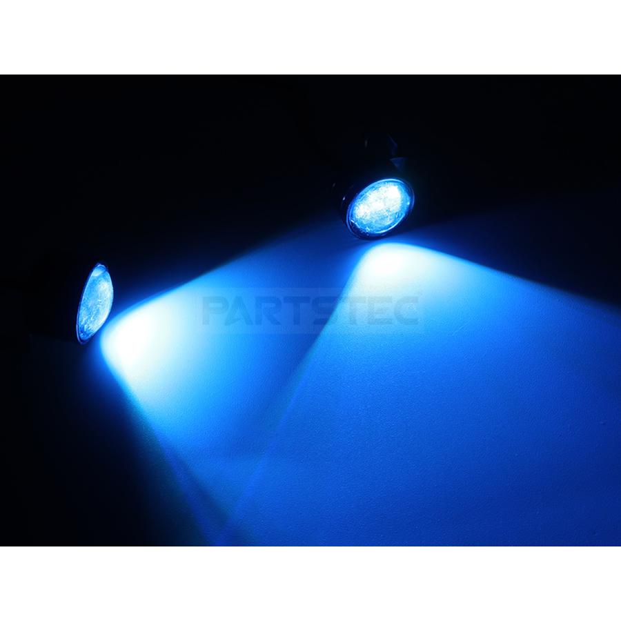 12V ライトブルー LED ホタルランプ 蛍ランプ 2個 ステー付 デイライト 点滅 水色 イルミネーション フラッシュ 族車 CBX CB750K /147-80 L-4｜partstec｜08