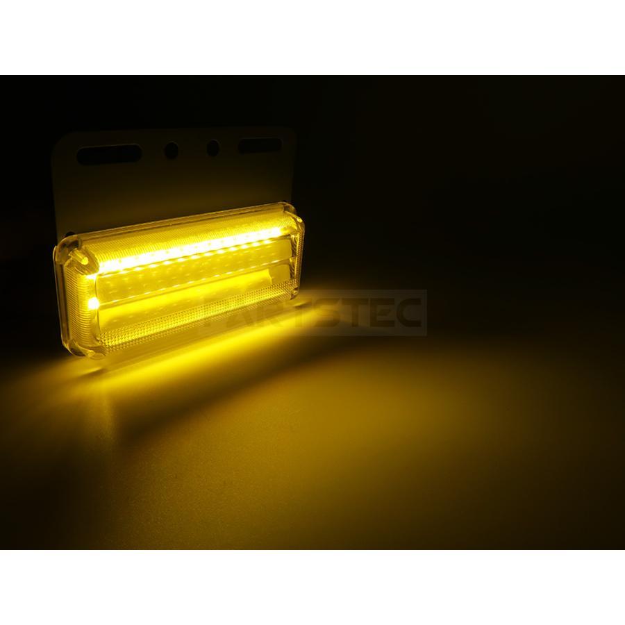 24V 汎用 角型 COB LED サイドマーカー ステー付 ダウンライト ホワイト アンバー オレンジ トラック トレーラー いすゞ ふそう 日野 / 147-83x10 L-4｜partstec｜06