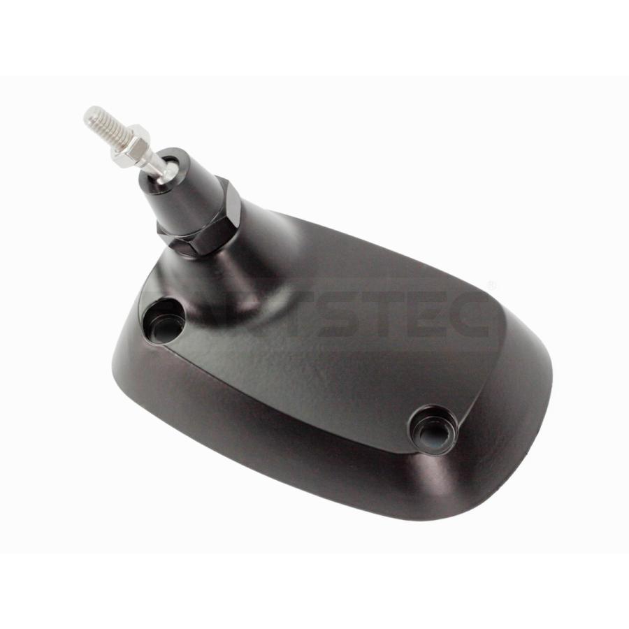 レーシングミラー カーボン柄 ブルーレンズ 汎用 左右セット