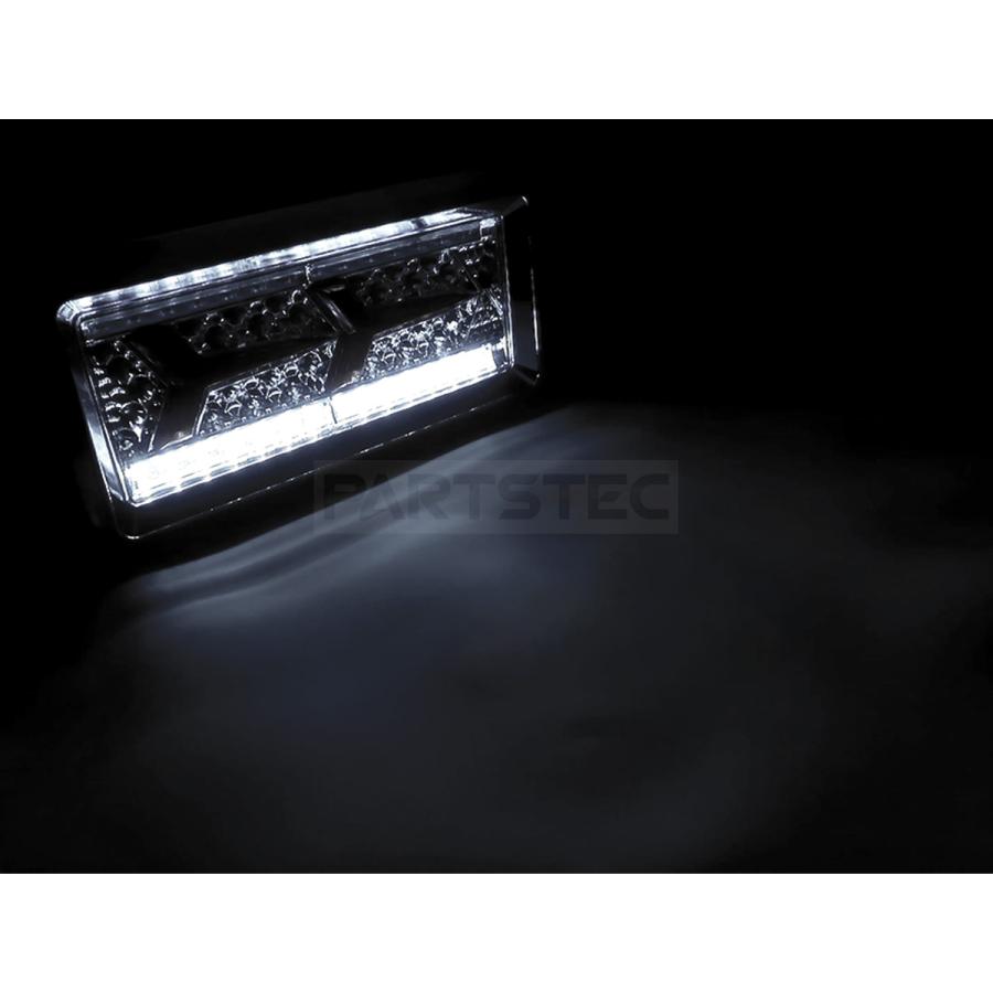 24V LED テール ランプ メッキ トラック トレーラー 流れる ウインカー