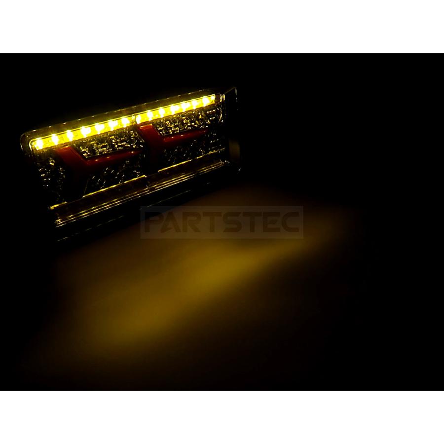 24V用トラック ランボルギーニ風デザイン LED シーケンシャル 24V LED テール ランプ メッキ トラック トレーラー 流れる ウインカー