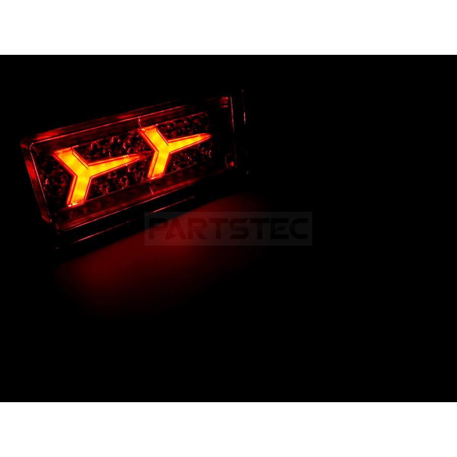 24V LED テール ランプ メッキ トラック トレーラー 流れる ウインカー