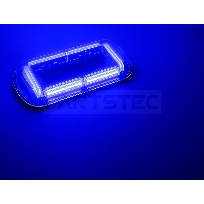 12V 24V 兼用 COB LED 回転灯 ブルー 45cm 強力マグネット 高拡散 