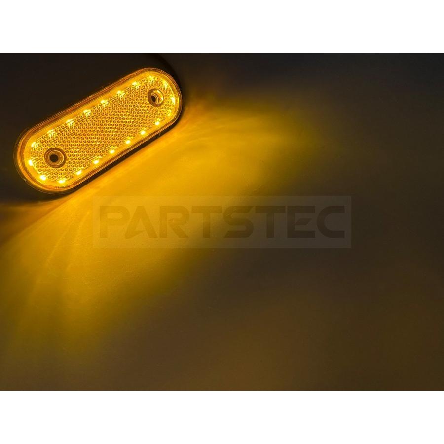 LED サイドマーカー アンバー 10個セット 20連 24V ランプ マルチ