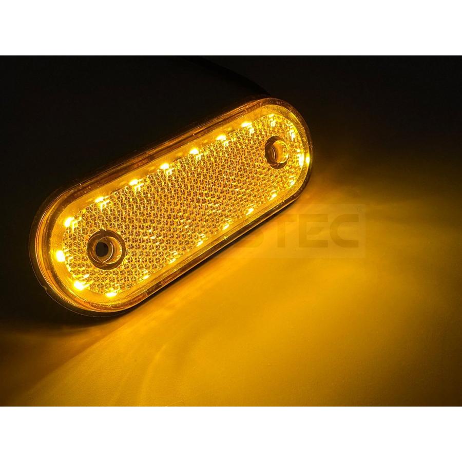 LED サイドマーカー アンバー 10個セット 20連 24V ランプ マルチ