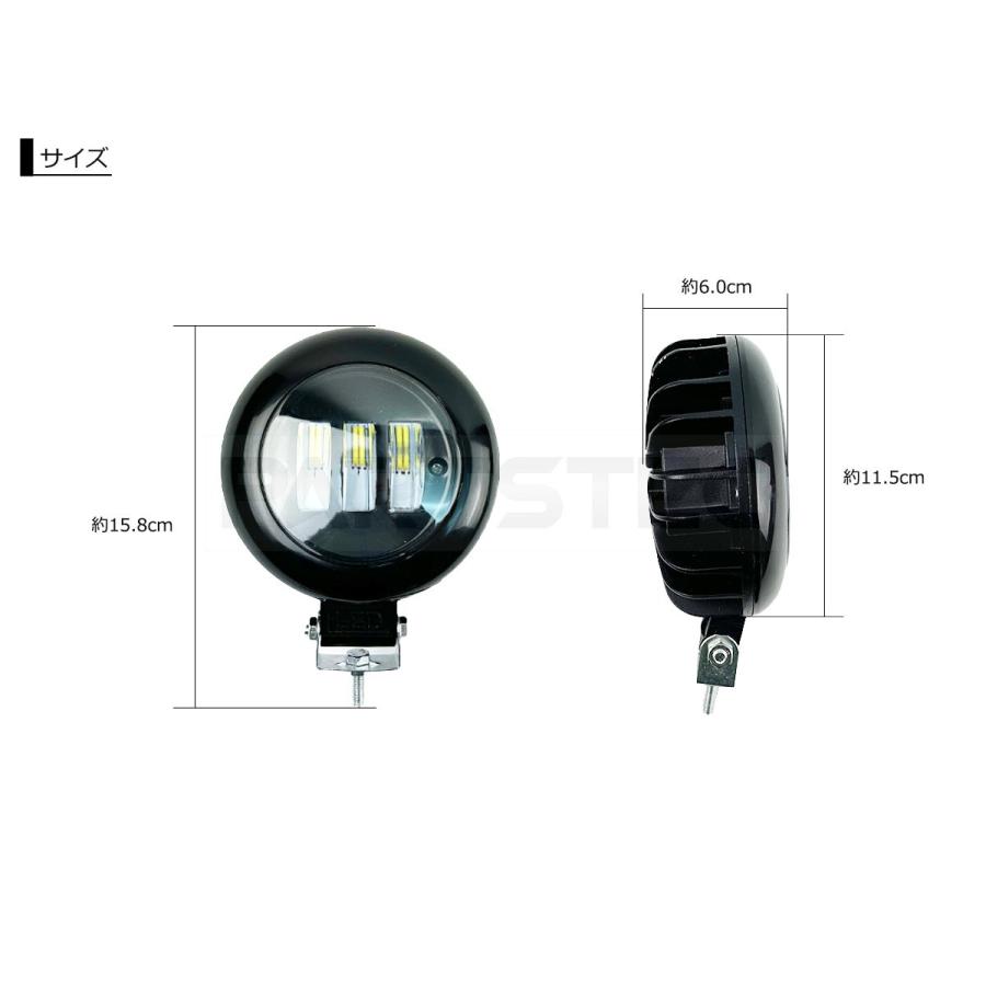 5インチ 丸型 LED ワークライト 作業灯 投光器 前照灯 スポットビーム