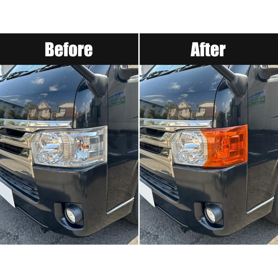 ハイエース 両面テープ付 US ルック コーナーレンズ カバー