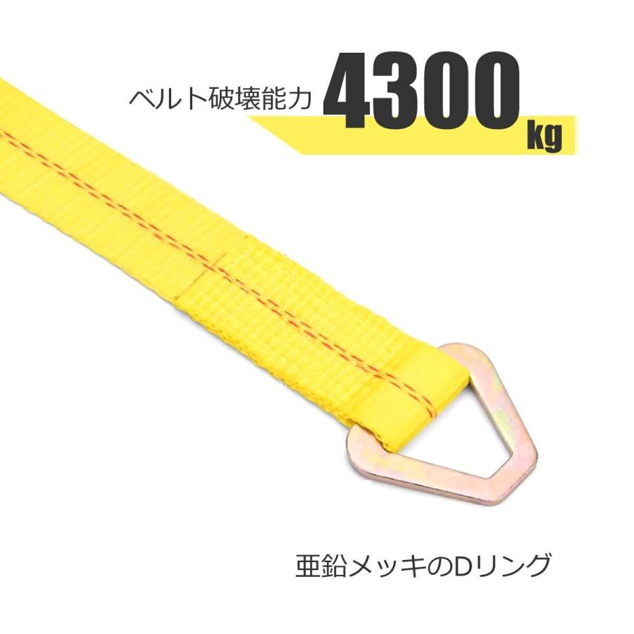 ラッシングベルト スリングベルト Dリング付き 95cm 2本セット 