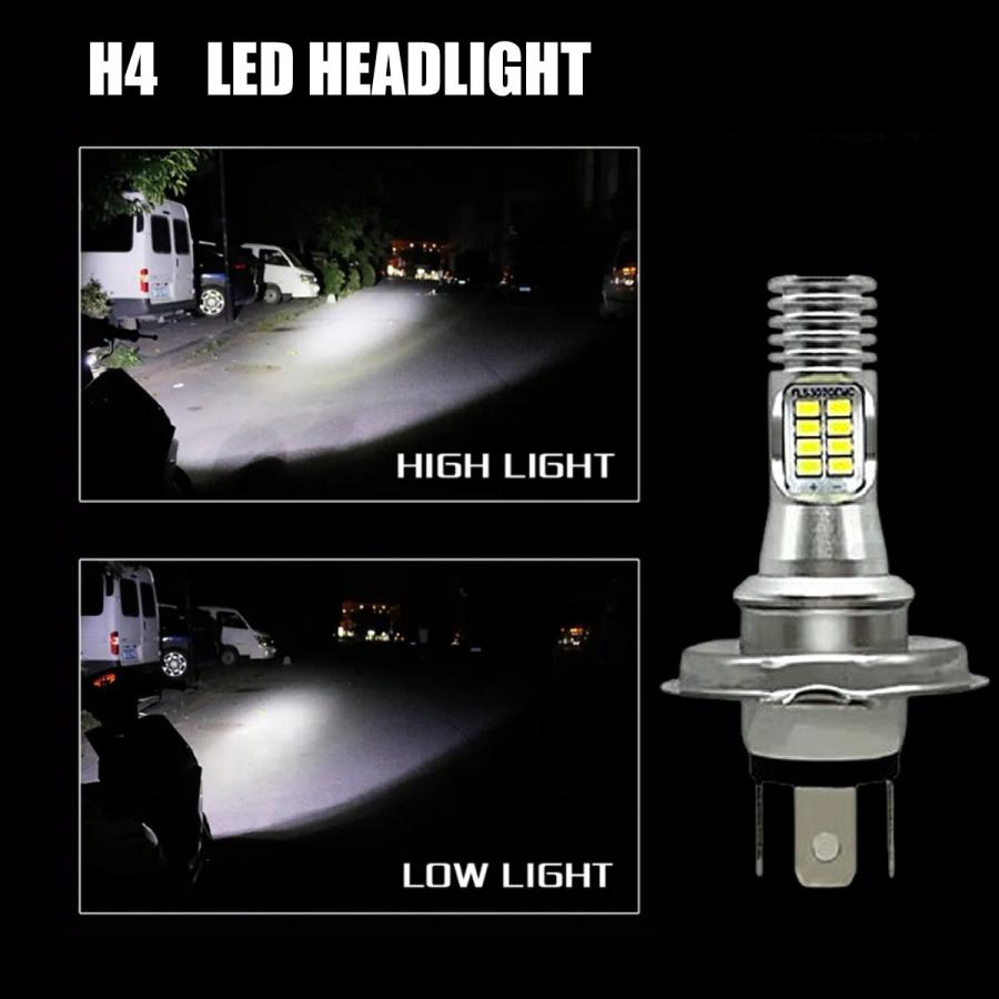 スズキ（SUZUKI） H4 バイク LED ヘッドライト バルブ H4 Hi/Lo 直流