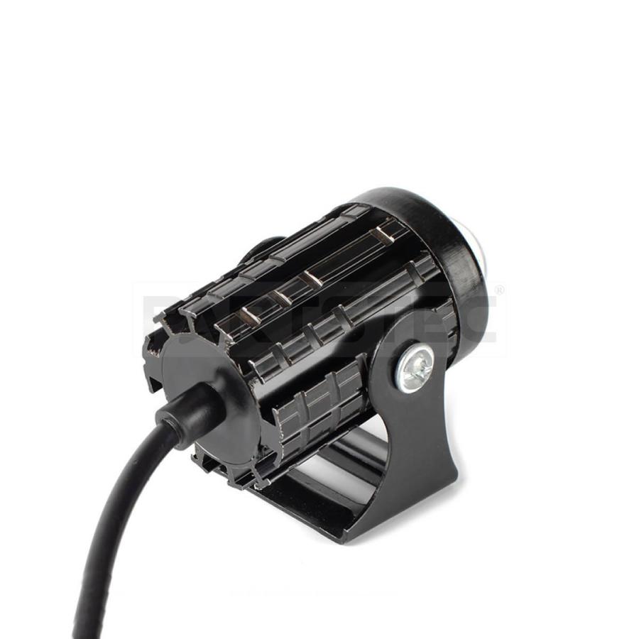 バイク LED フォグランプ スイッチ付き 2色発光 白色 黄色 切り替え