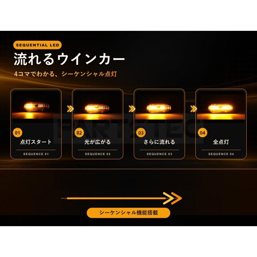 バイク 汎用 LED シーケンシャル ウインカー 4個 CB1300SF CB400SF