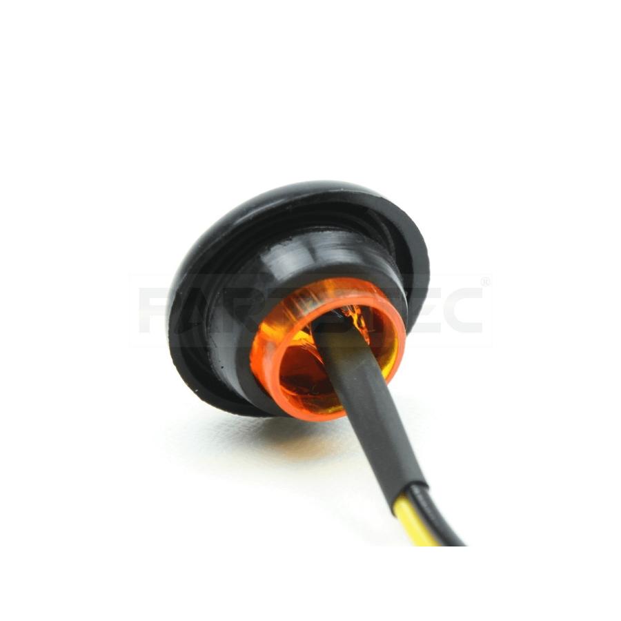 LEDウインカー アンバー 2個 汎用 バイク デイライト 埋込型