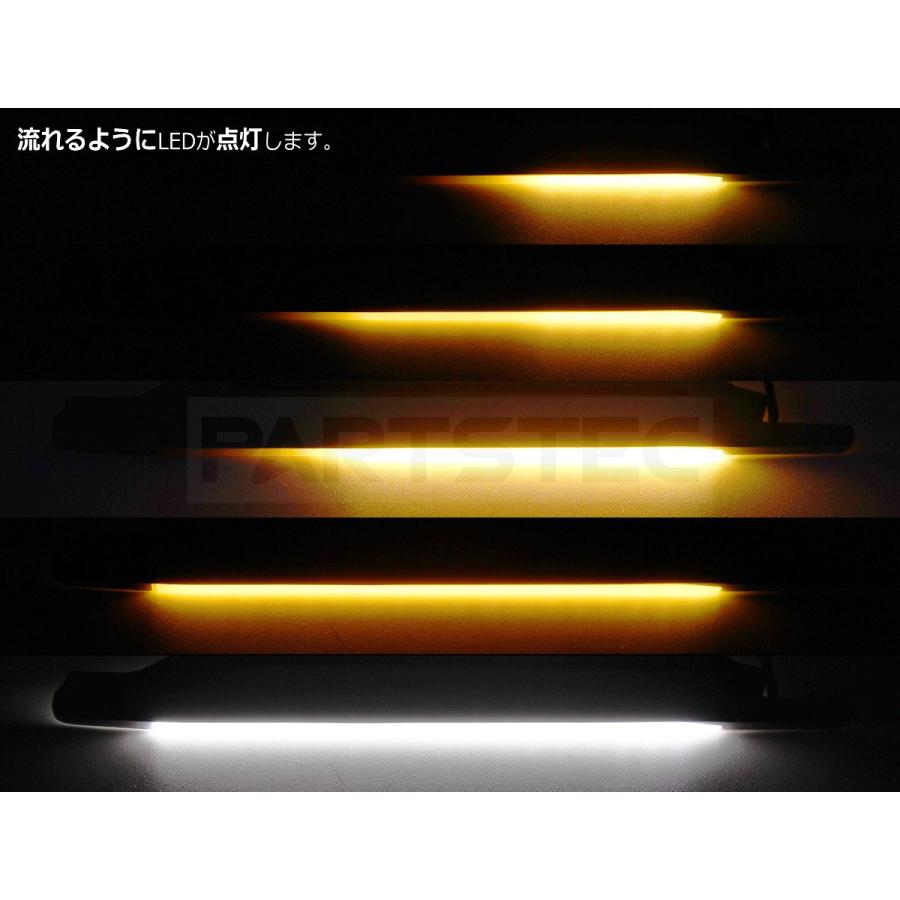 ハイエース 200系 LED スカッフプレート 光って流れる ステップカバー