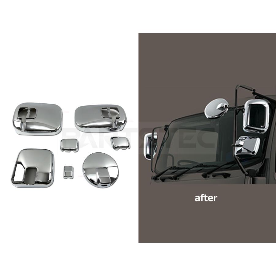 いすゞ純正　ギガ　メッキミラーカバーセット 新品 いすゞ ファイブスターギガ NEWギガ メッキ サイド ミラーカバー