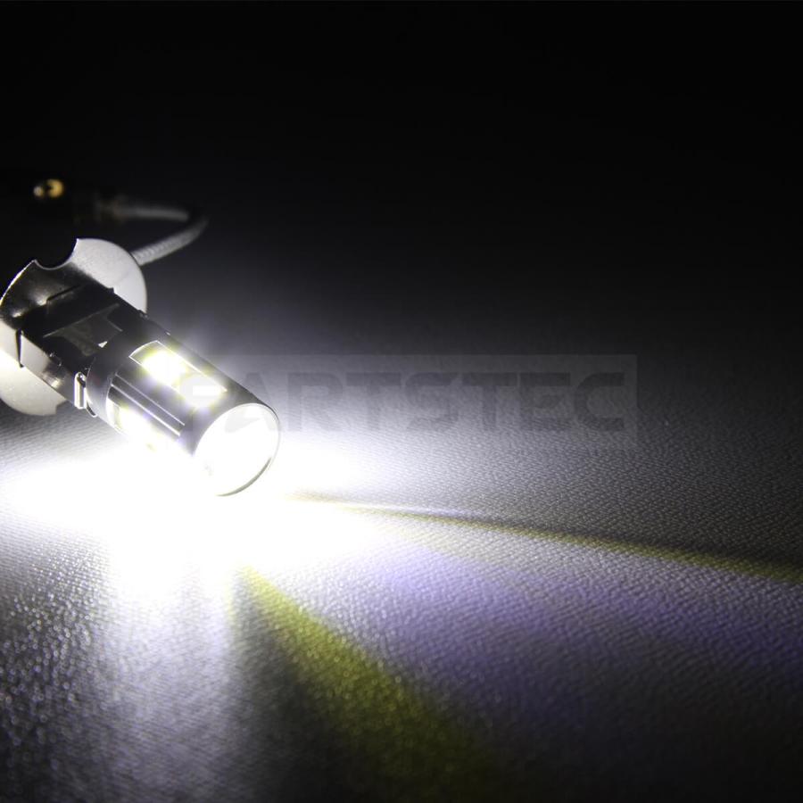 H3 LEDフォグランプ ホワイト 2個 白 ショート バルブ 12V 24V